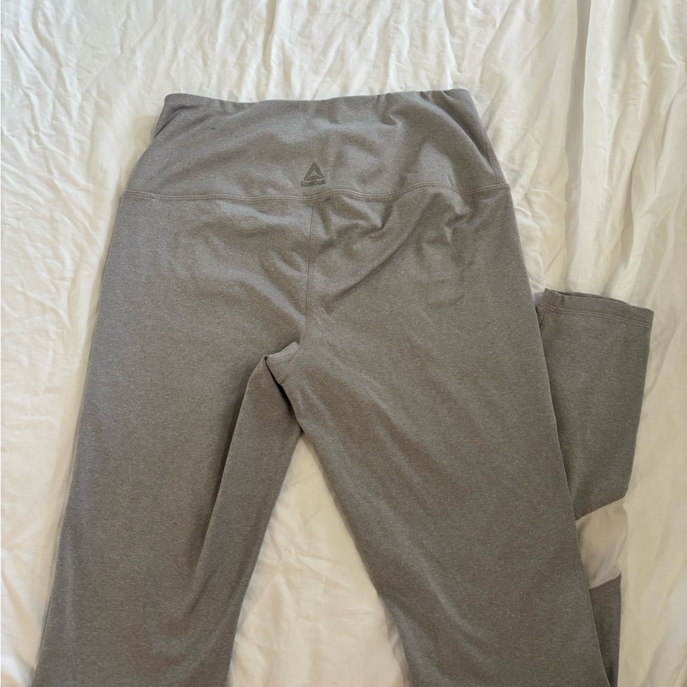 Reebok Gray Leggings Athletic Wear - Picture 2 of 3